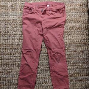 LOFT Coral crop skinny pant Size 4